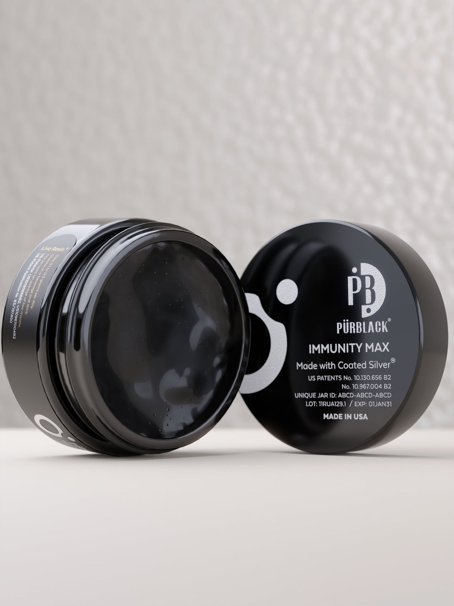 Pürblack Shilajit Immunity Max with Coated Silver, 30 grams